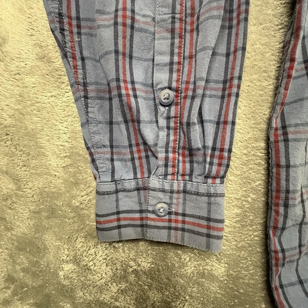 Columbia Men's 4XL Blue & Red Plaid Button Down Shirt Stretch Cotton SEE DESC - Picture 9 of 14